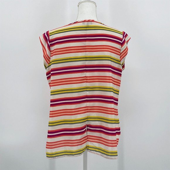 SOLD The Limited Striped Semi Sheer Cap Sleeve Blouse - Picture 5 of 7